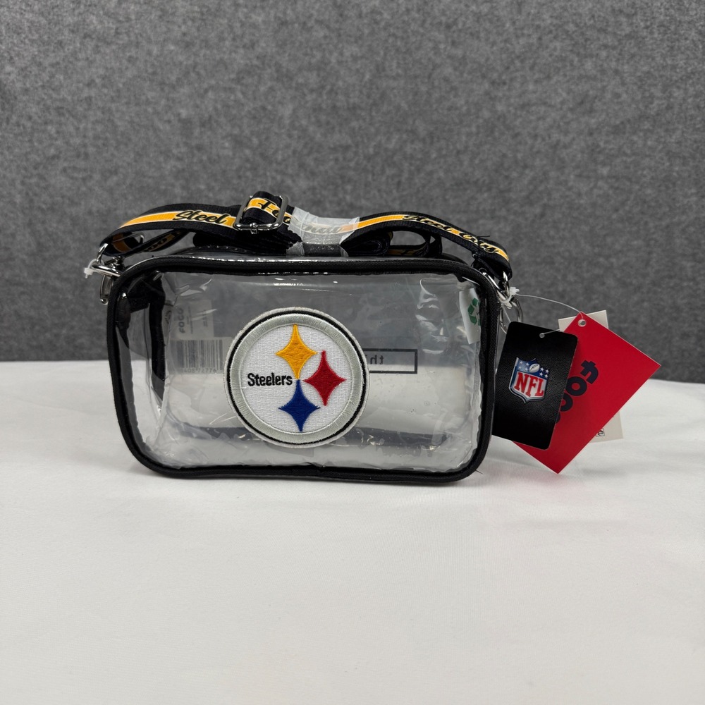 Pittsburgh Steelers NFL Clear Crossbody Stadium Bag FOCO Steel City Black Yellow
